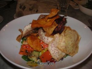 Warm, cooked root salad with soy dressing at Botanical in Kuala Lumpur