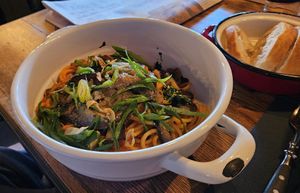 Vegane Nudeln at Phantasialand - Restaurant Uhrwerk in Bruehl