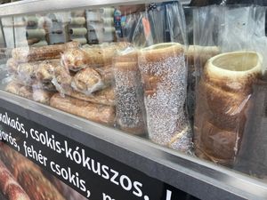 Chimney cakes at Fitzkey Chimney Cake - Oktogon   in Budapest