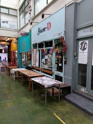 outside at Yum-D in South West London