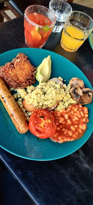 Vegan breakfast at Lazy Fox in Helsinki