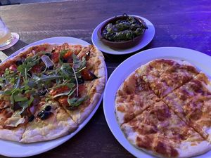 Pizza and padron peppers   at Repas7 in Berwick-upon-tweed