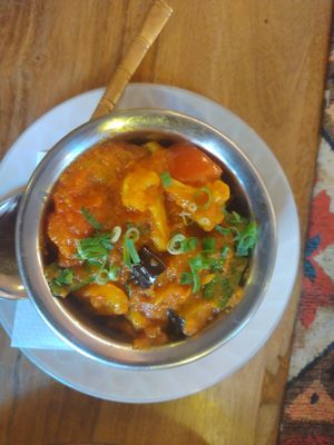 Vegetable masala curry at Mažoji Himalaja in Vilnius