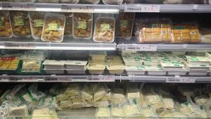 Tofu section at We Mart Supermarket in Abu Dhabi