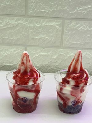 منتج ممتاز، النكهة لذيذة والجودة عالية وطبيعي وتجربة تستحق التكرار at Ice Cream Juice Station in Abu Dhabi