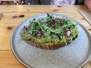 Smashing peas   at Fara in Glastonbury