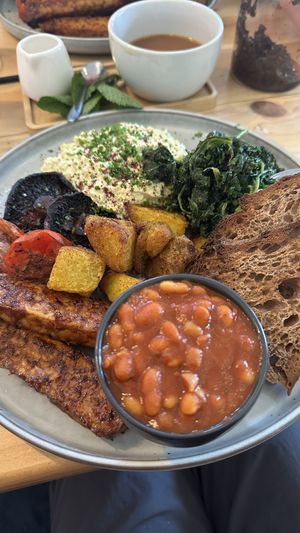 Full Vegan breakfast  at Fara in Glastonbury