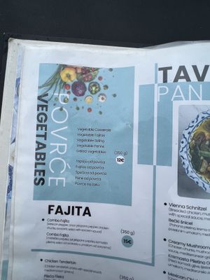 Vegan menu options   at Tiha Noc in Kotor