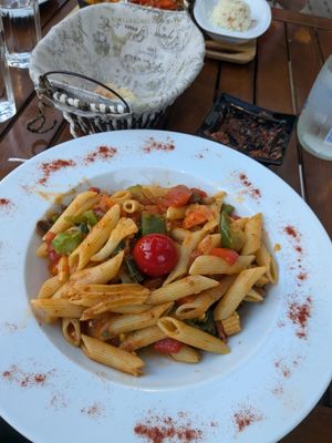 Vegetable penne at Tiha Noc in Kotor