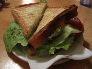 BLT sandwich (with tempeh bacon). This is a must at Résonance! at Resonance Cafe in Montreal