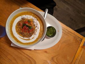 Dahl bowl at Resonance Cafe in Montreal
