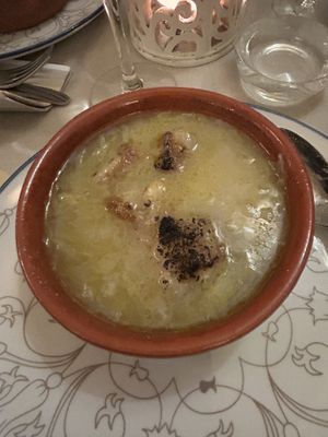 Zuppa di cipolle  at Le Bistrot in Rome