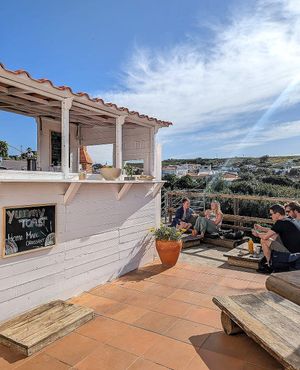Beautiful Outside Terrace at Algarvegan Hummus Bar in Vila Do Bispo