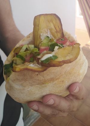 vegan Sabich  at Algarvegan Hummus Bar in Vila Do Bispo