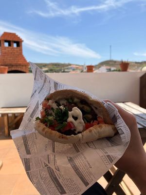 Falafel Pita at Algarvegan Hummus Bar in Vila Do Bispo