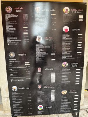 Menu  at Mon Cheri in Rovinj