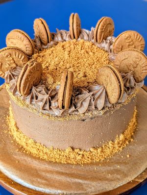 Chocolate and biscoff cake at VG Coffee in Cambridge