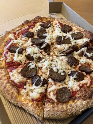 Meatball pizza   at Bizza in San Mateo