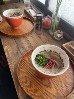 Hakata style ramen  at Bugoro All Vegan in Fukuoka
