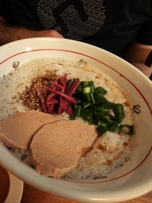 Ramen, so tasty!!! And huge!!! at Bugoro All Vegan in Fukuoka