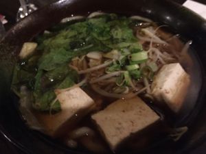 ";vegan"; sukiyaki that was later discovered to have meat in it at Gomen Kudasai in New Paltz