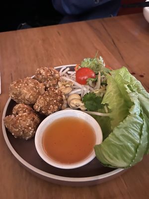 Crispy rice cakes  at Shui in Subiaco