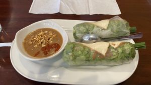 Summer Roll with Peanut Sauce   at TD Vietnam Palace in Stratford