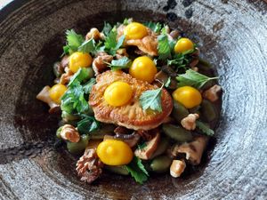 Main - spinach cavatelli with mushrooms at Cullen Wines in Wilyabrup