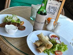 Falafels and Vegetable Spring Rolls at Kunis Backyard in Seminyak
