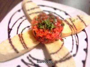 Bruschetta with Balsalmic Reduction (Vegans ask for no Feta) at Tapa That in Jacksonville