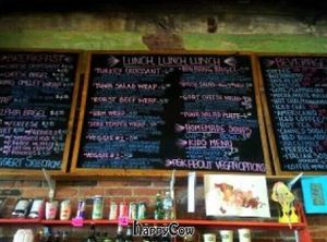 Menu board at Chamblin's Uptown Cafe in Jacksonville