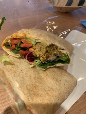 Falafel and avocado sandwichh  at Pret A Manager - Connolly Station in Dublin