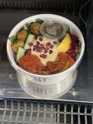 Falafel and hummus bowl   at Pret A Manager - Connolly Station in Dublin