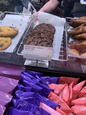 Dark chocolate and almond butter cookie  at Pret A Manager - Connolly Station in Dublin