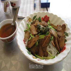 Mock meat noodles for lunch at Thien An in Inala
