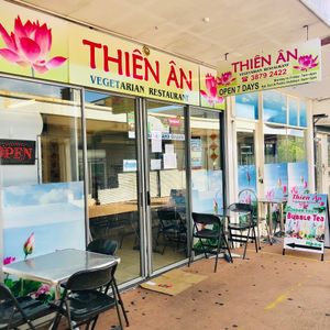 Outside of restaurant. at Thien An in Inala