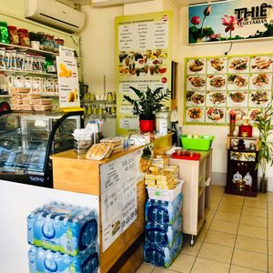 At the front counter.  at Thien An in Inala