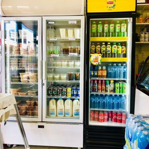 Fridges with food and drinks for sale.  at Thien An in Inala