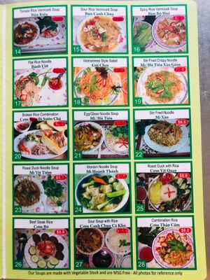 Menu. ?  at Thien An in Inala