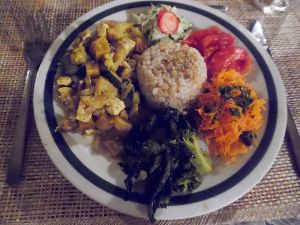 the photo is bad but the food was soooo good! at Centro Tinkuy - Gracias a la Vida Association in Sintra