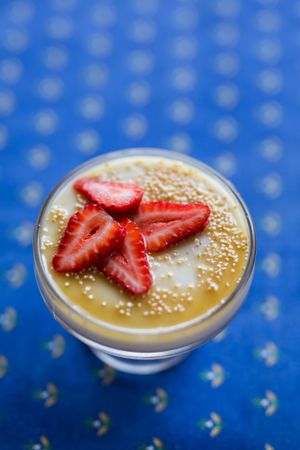 Amazing traditional Portuguese coconut pudding :)  at Centro Tinkuy - Gracias a la Vida Association in Sintra