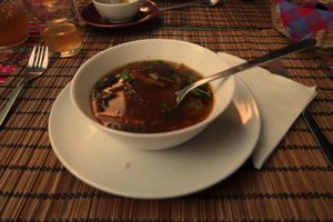 Miso soup at Centro Tinkuy - Gracias a la Vida Association in Sintra