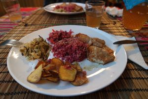 delicious and varied principal plate at Centro Tinkuy - Gracias a la Vida Association in Sintra