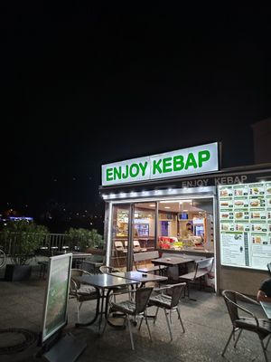 Outside at Enjoy Kebap in Berlin