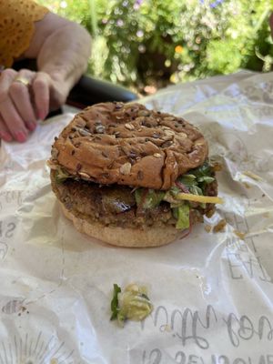 Maui Wowi Thai Coconut Burger   at ZenBurgers Love Shack in Asheville