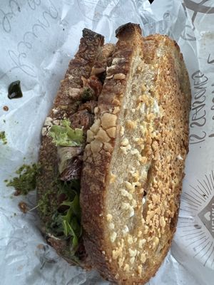 Zenball panini  at ZenBurgers Love Shack in Asheville