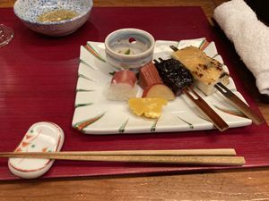 Ginger and miso grilled tofuu  at Tosuiro in Kyoto