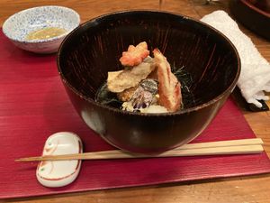 Veggie tempura   at Tosuiro in Kyoto