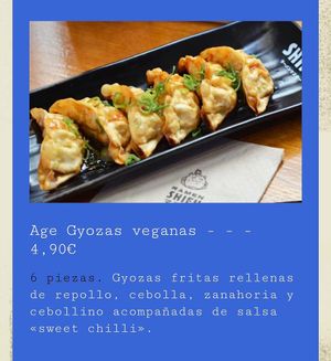 Age Gyozas Veganas at Ramen Shifu in Terrassa