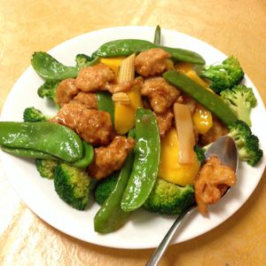 Summer Special! Greens, mango & veggie chicken! at Pu Kwong in Logan City